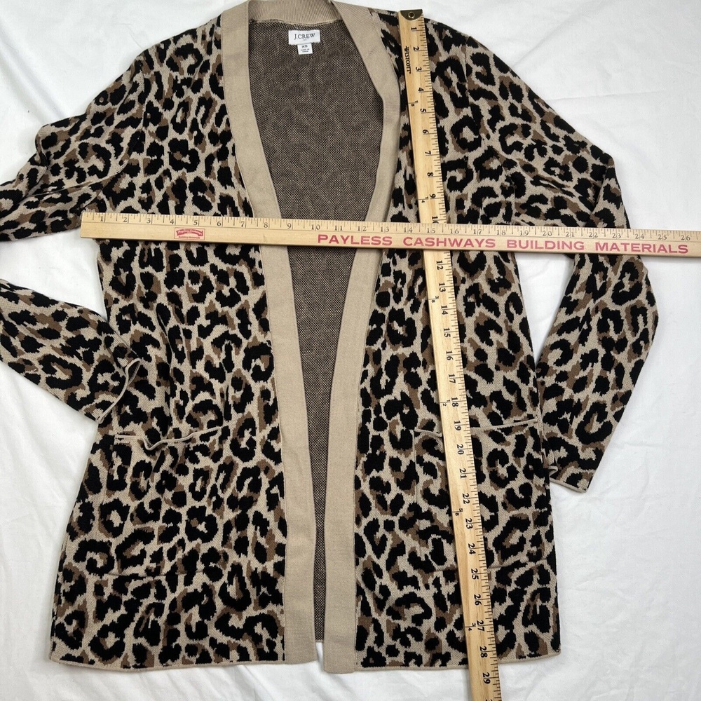 J.crew Vneck 100% Cotton cardigan sweater in leopard sz XS A040822 - Picture 5 of 5